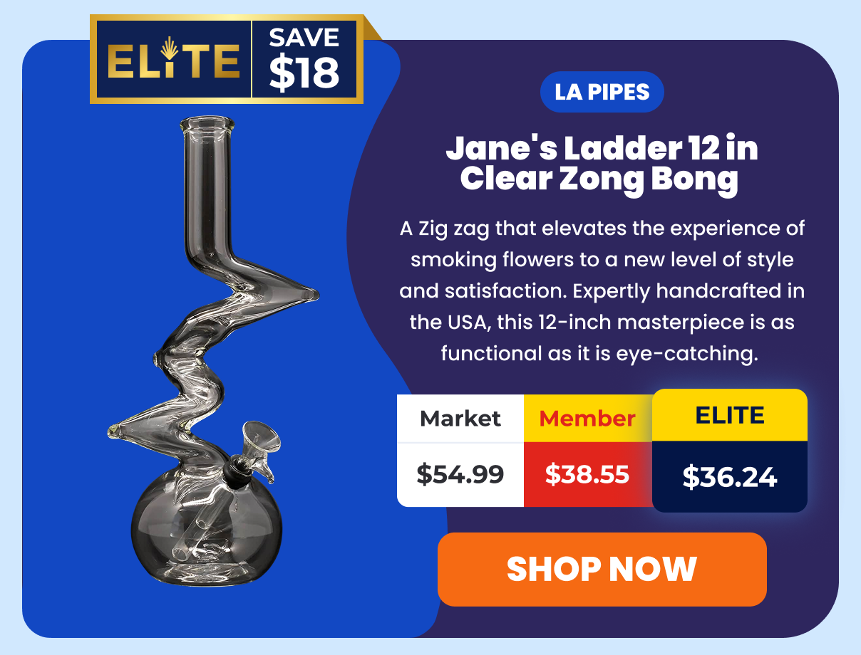 Jane's Ladder 12 in Clear Zong Bong