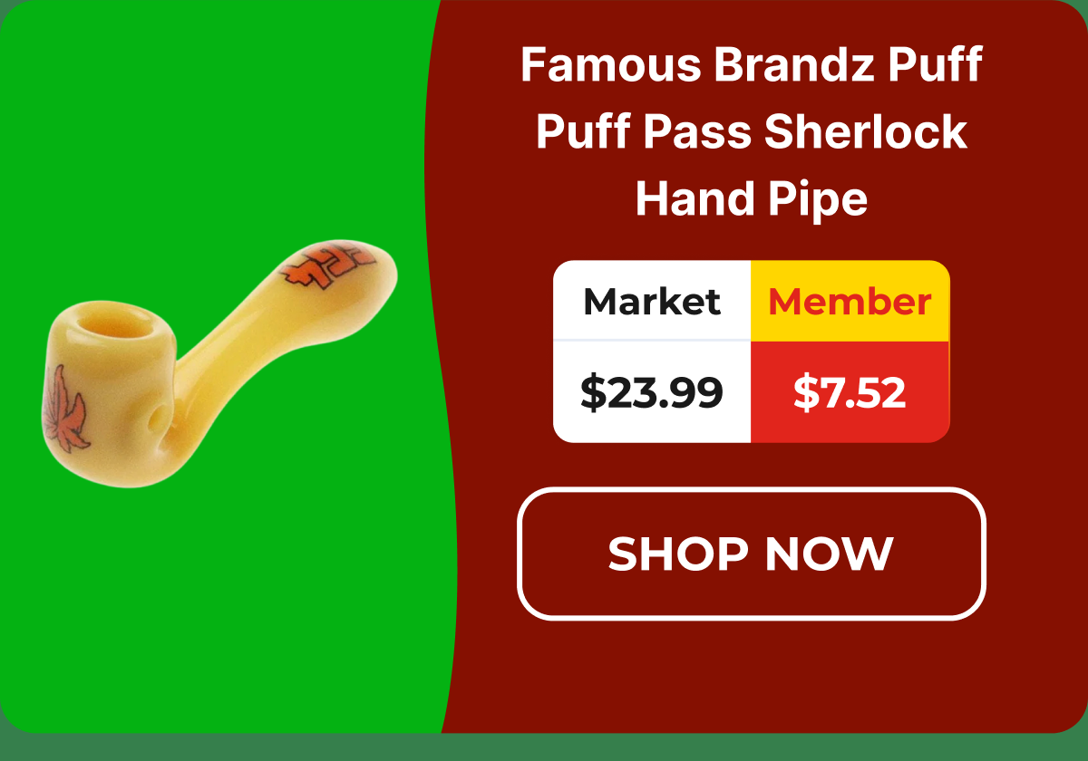 Famous Brandz Puff Puff Pass Sherlock Hand Pipe