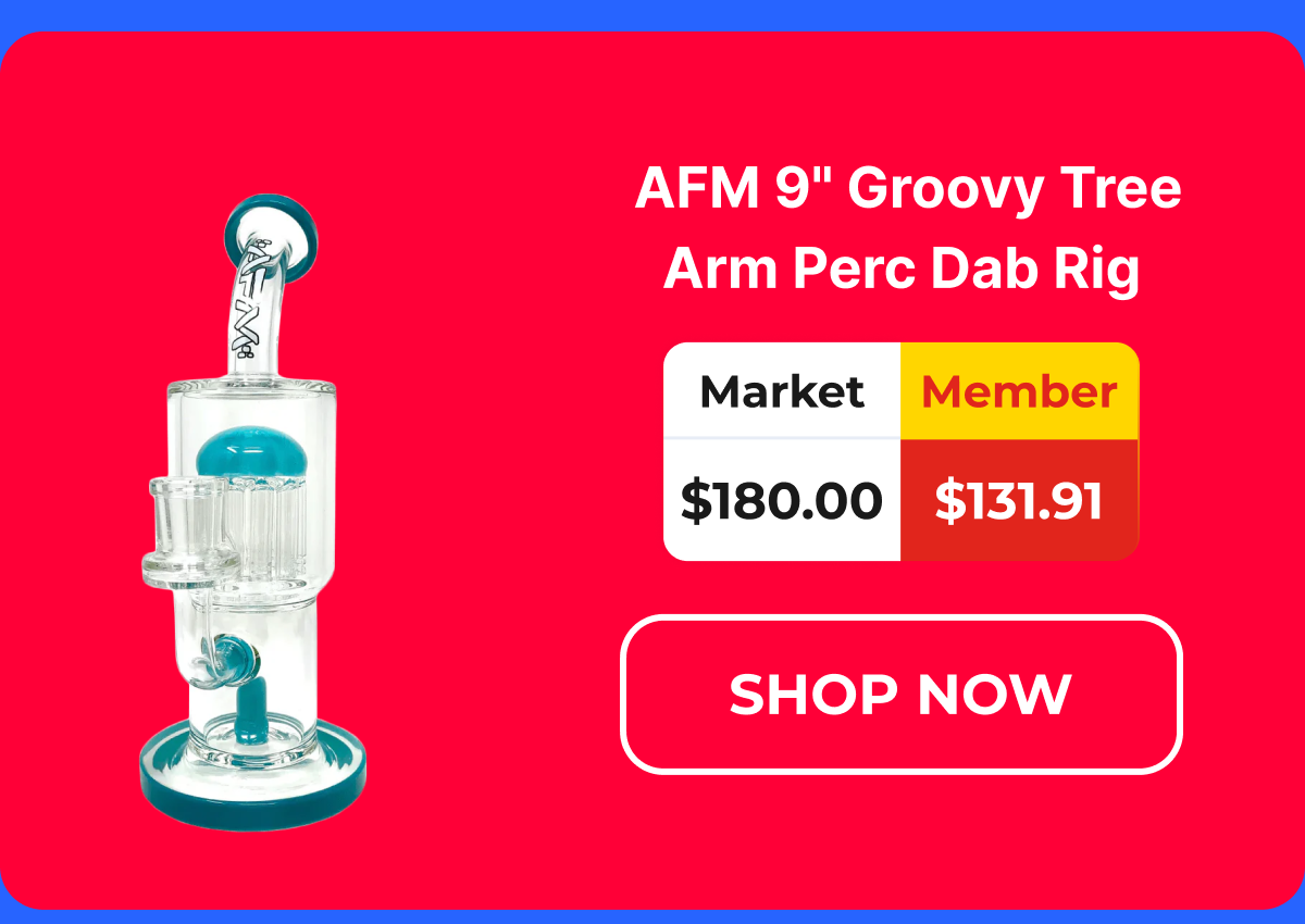 	AFM 9" Groovy Tree Arm Perc Dab Rig