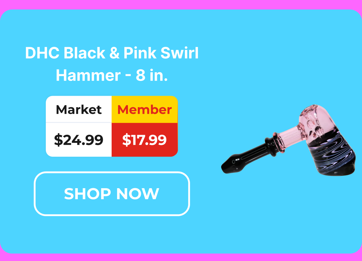 DHC Black & Pink Swirl Hammer - 8 in.