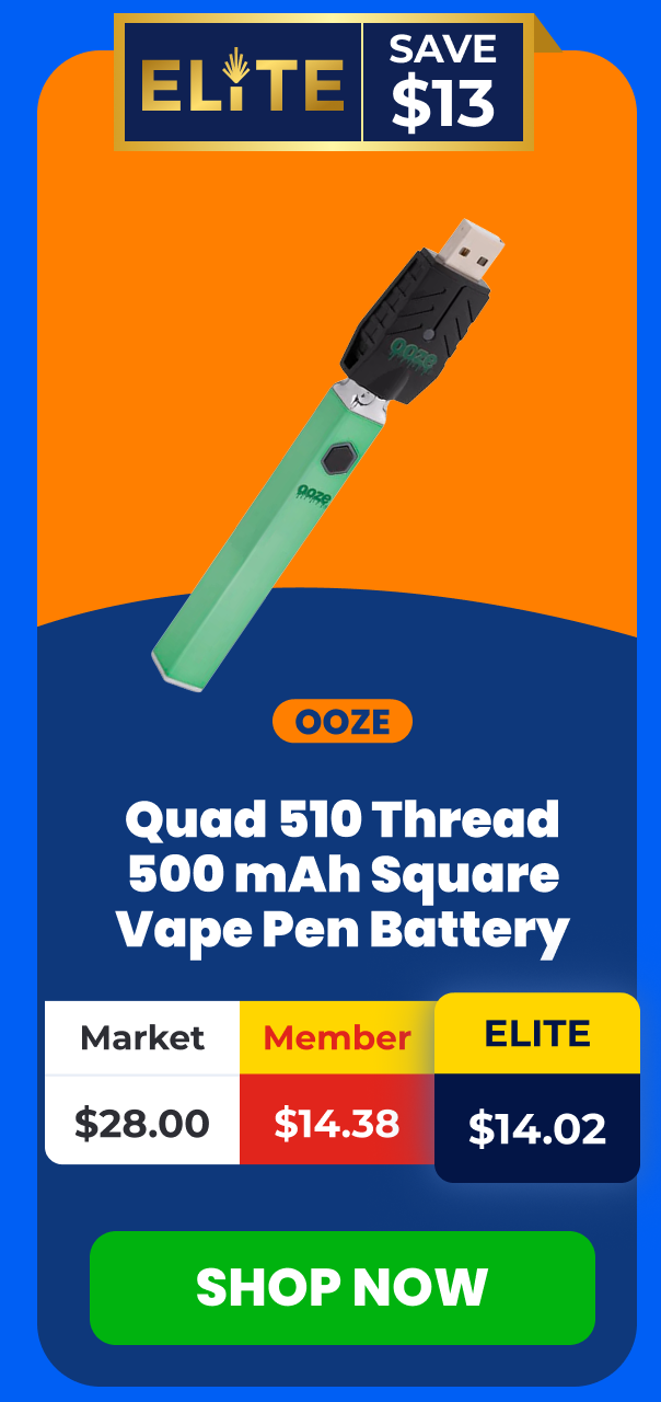 Ooze Quad Flex Temp Vape Pen 510 Battery 