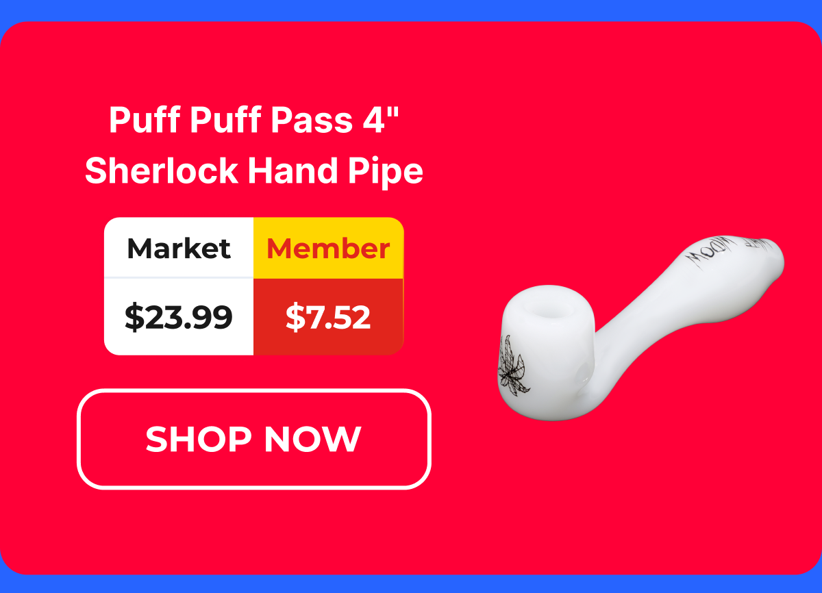 Puff Puff Pass 4" Sherlock Hand Pipe