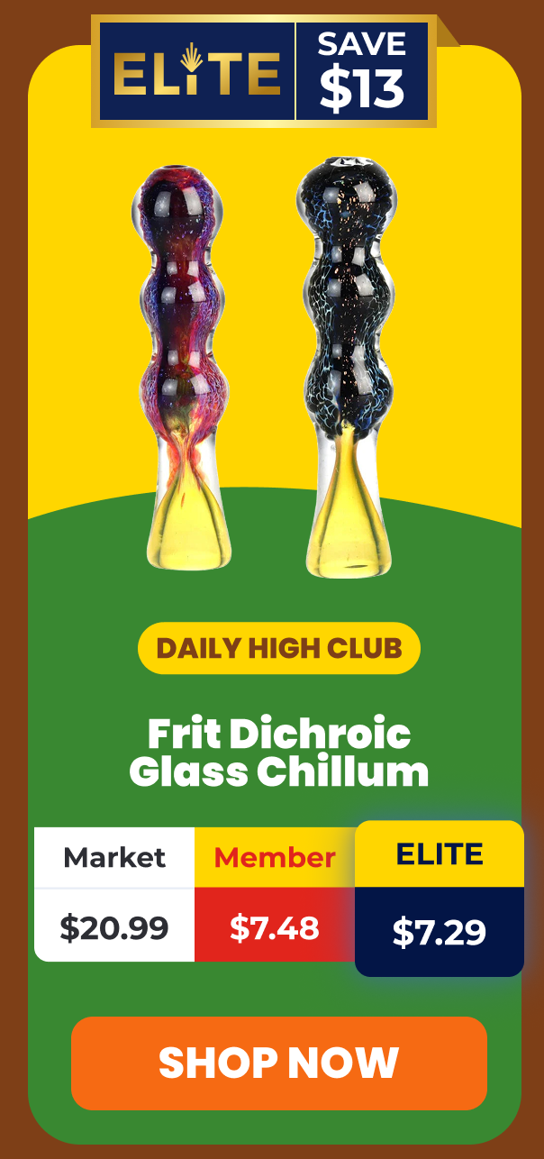 Frit Dichroic Glass Chillum