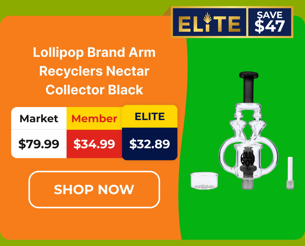 Lollipop Brand Arm Recyclers Nectar Collector Black