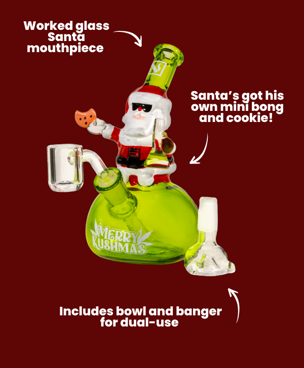 Worked glass Santa mouthpiece 