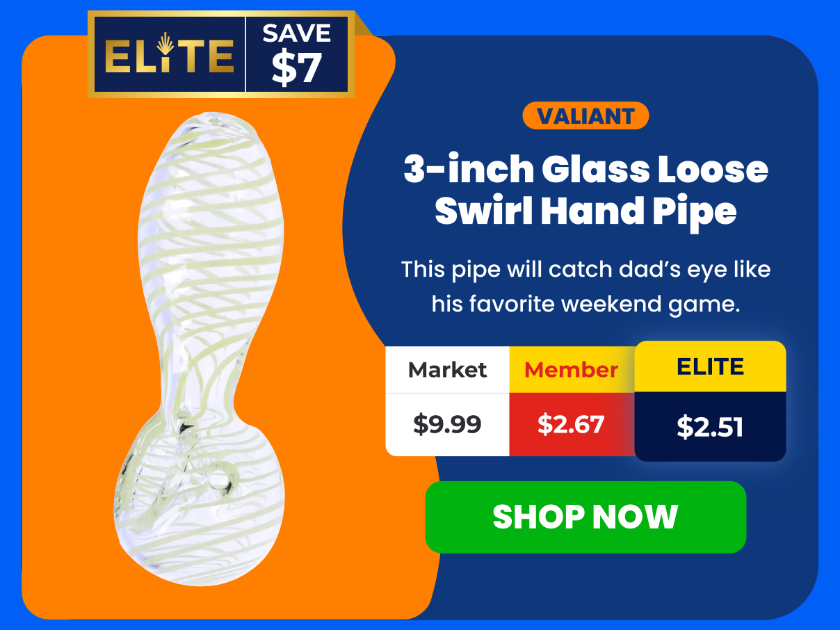Smoke Cartel 3-inch Glass Loose Swirl Hand Pipe 