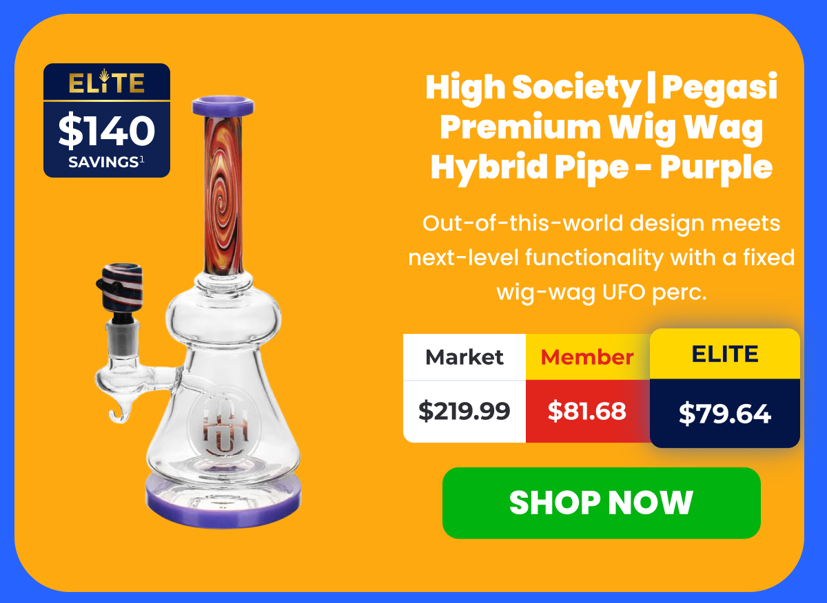 High Society | Pegasi Premium Wig Wag Hybrid Pipe - Purple