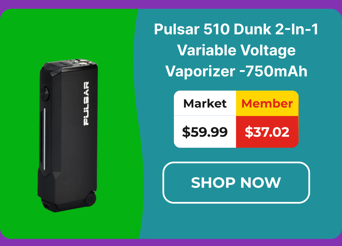 Pulsar 510 Dunk 2-In-1 Variable Voltage Vaporizer -750mAh
