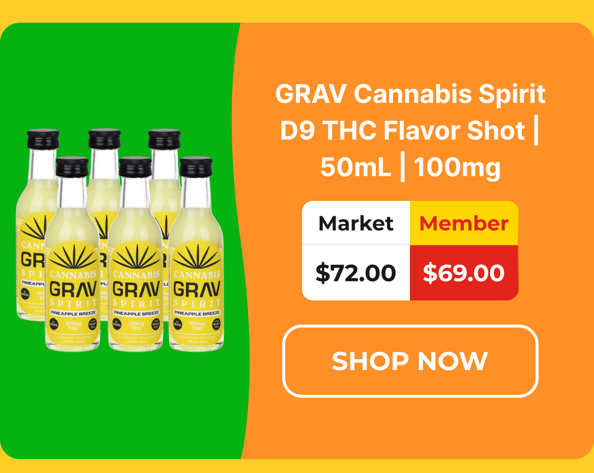 GRAV Cannabis Spirit D9 THC Flavor Shot | 50mL | 100mg