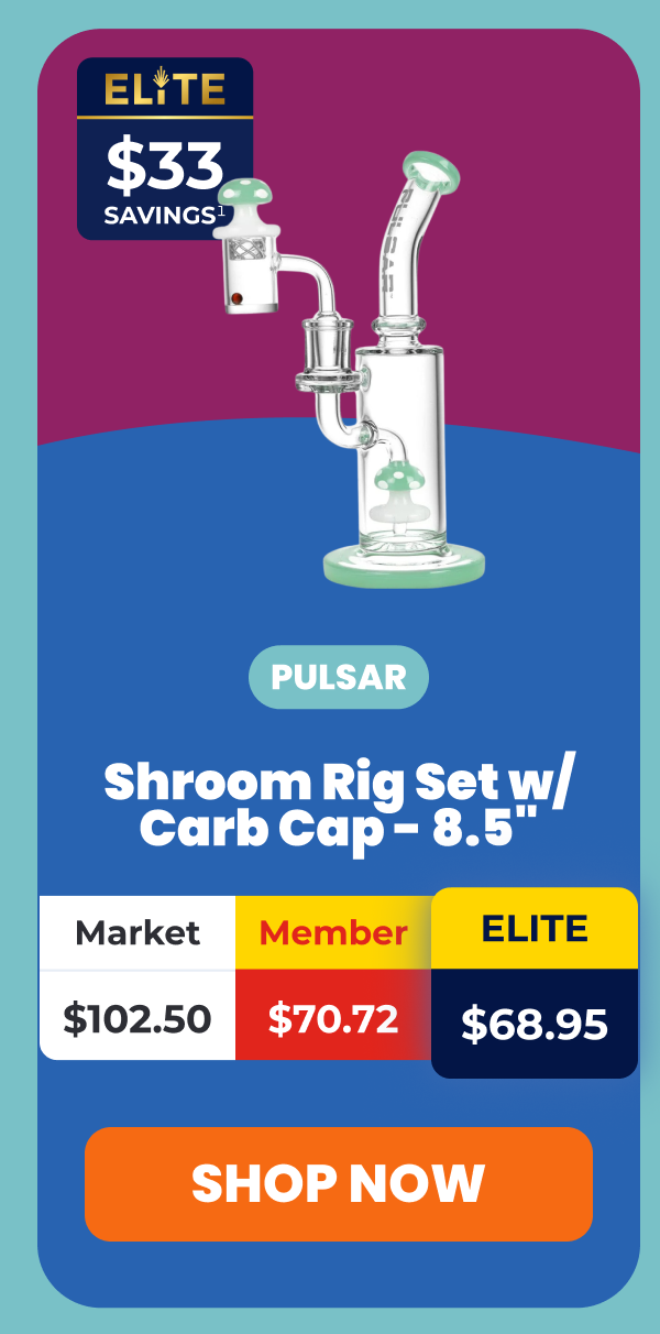 Shroom Rig Set w/ Carb Cap - 8.5"