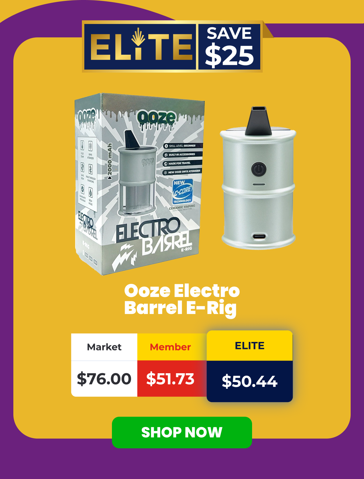 Ooze Electro Barrel E-Rig