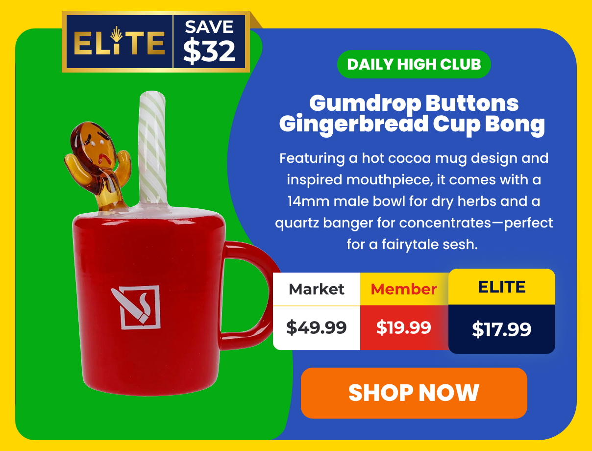 Gumdrop Buttons Gingerbread Cup Bong
