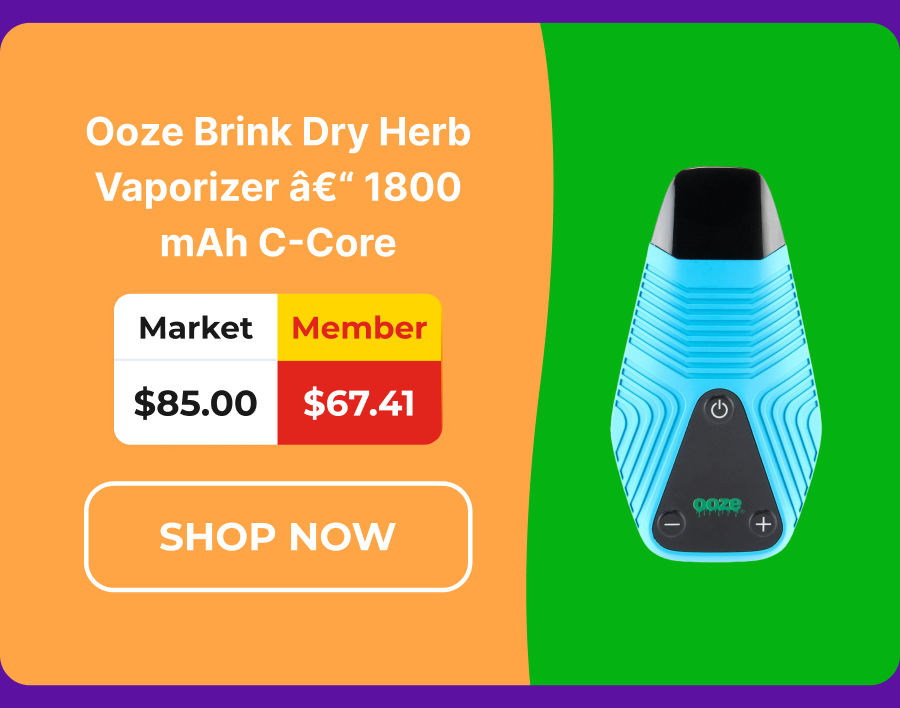 Ooze Brink Dry Herb Vaporizer - 1800 mAh C-Core