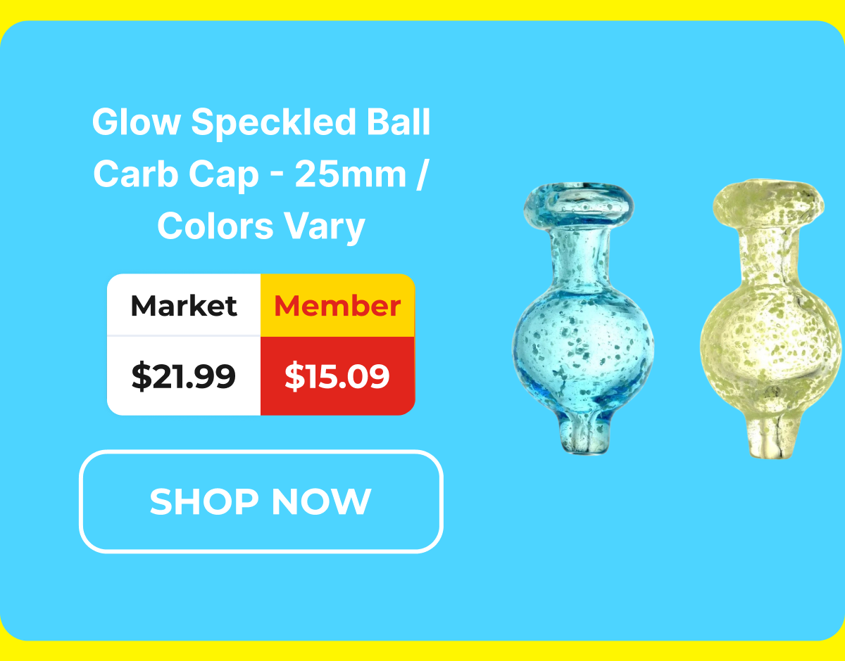 Glow Speckled Ball Carb Cap - 25mm / Colors Vary