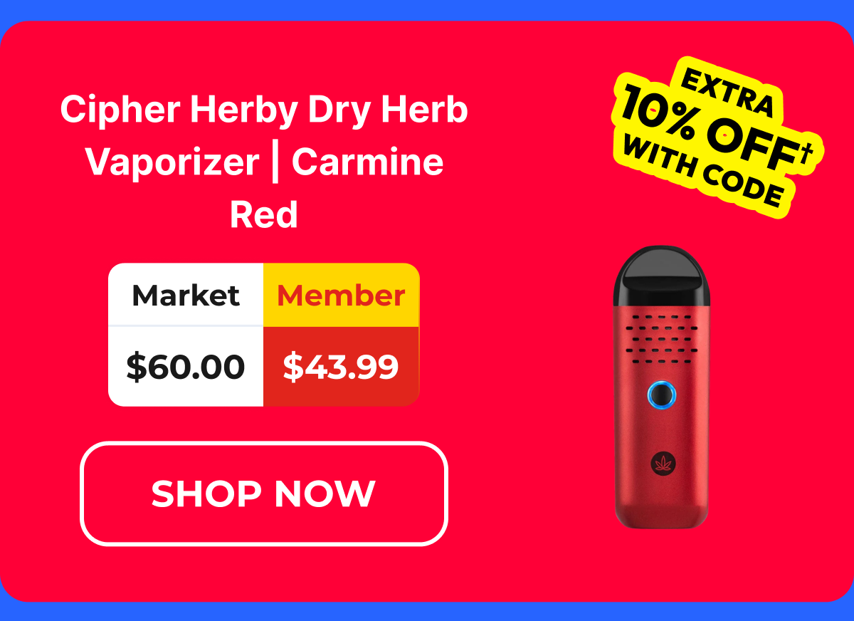 Cipher Herby Dry Herb Vaporizer | Carmine Red