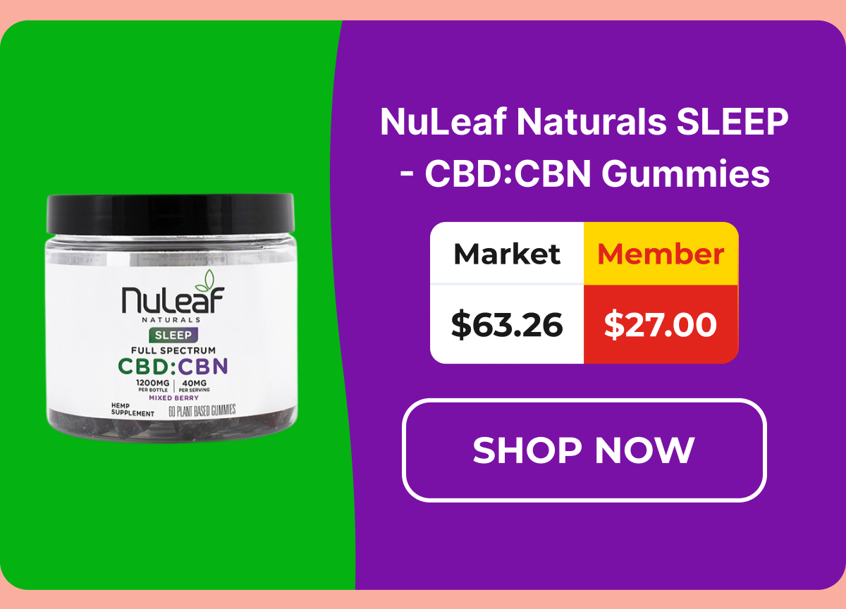 NuLeaf Naturals SLEEP - CBD:CBN Gummies