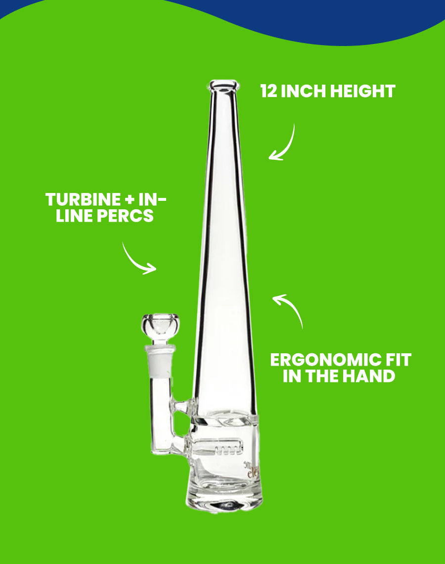The Monochromatic, Sleek, & Elegant Bong 12 INCH HEIGHT 