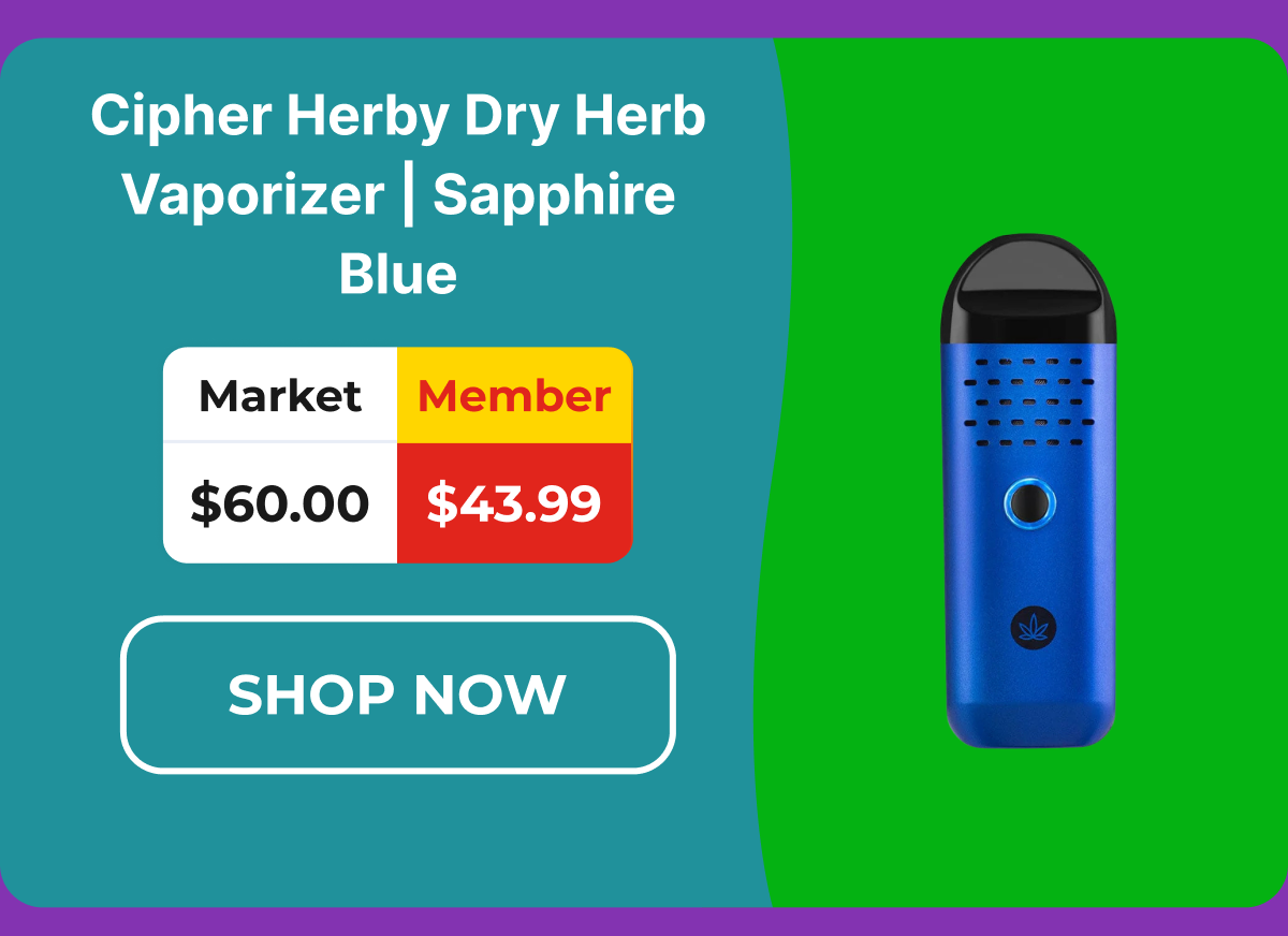 Cipher Herby Dry Herb Vaporizer | Sapphire Blue