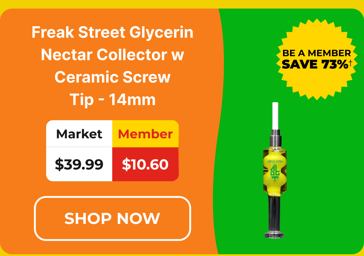 Freak Street Glycerin Nectar Collector w Ceramic Screw Tip - 14mm