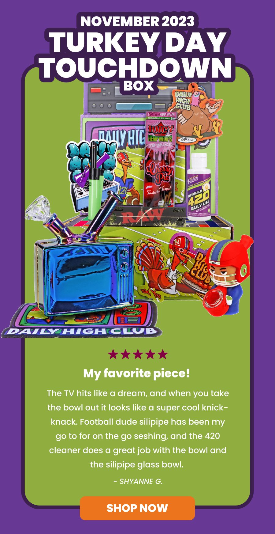NOVEMBER 2023 TURKEY DAY TOUCHDOWN BOX