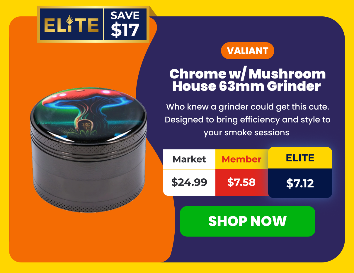 Chrome w/ Mushroom House 63mm Grinder