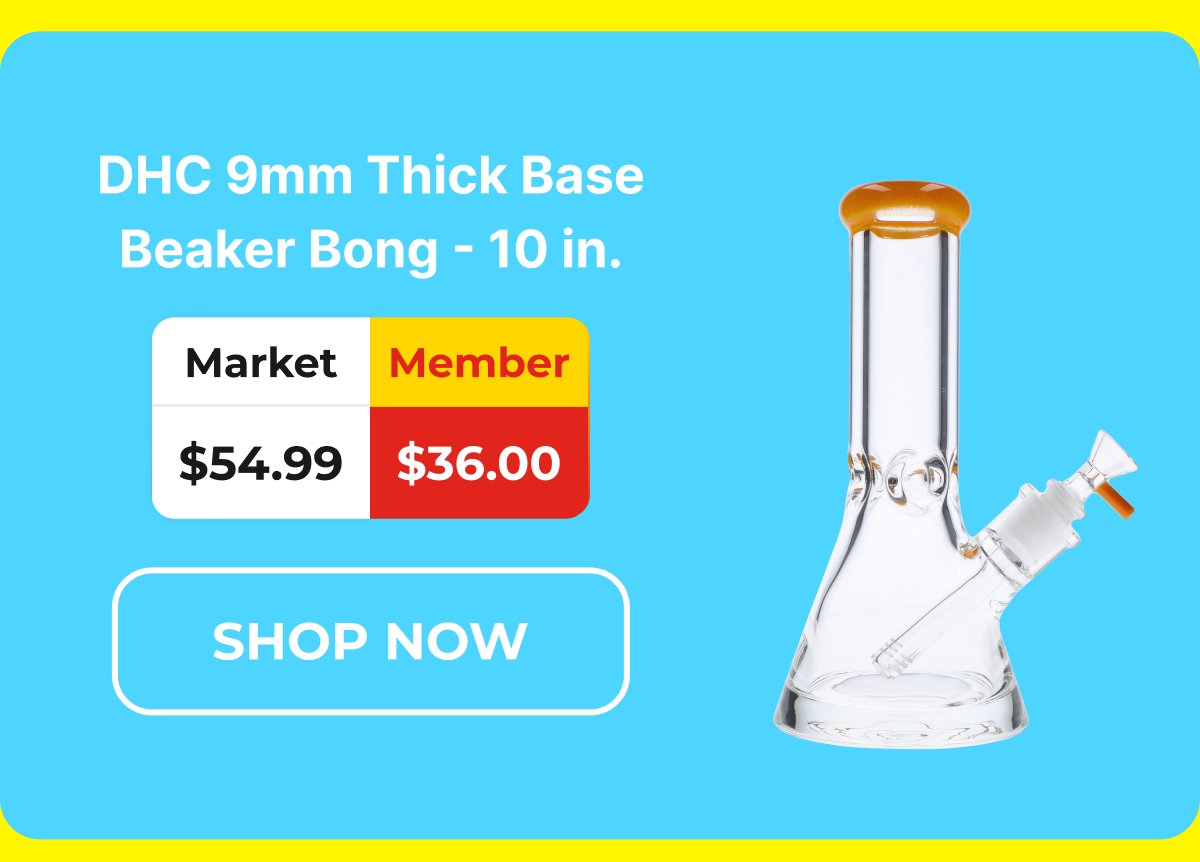 DHC 9mm Thick Base Beaker Bong - 10 in.