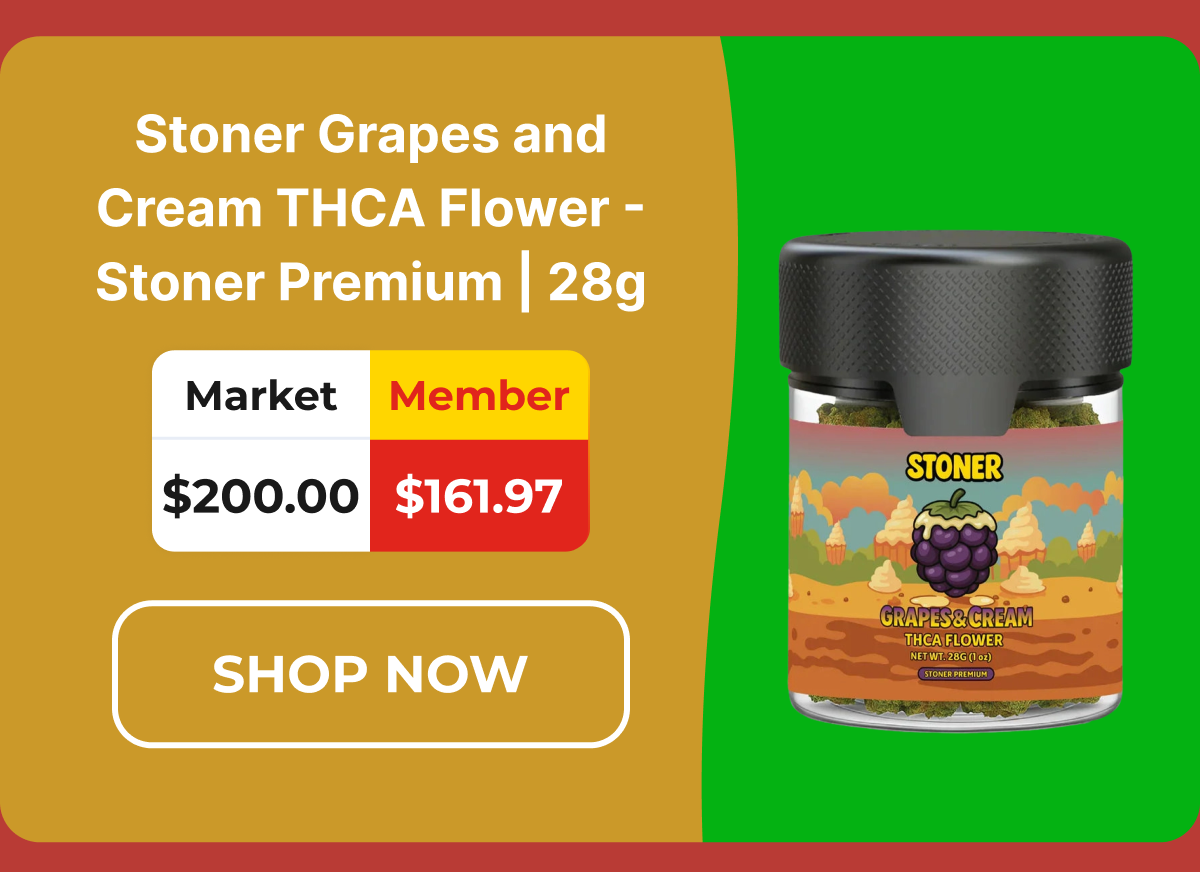 Stoner Grapes and Cream THCA Flower - Stoner Premium | 28g