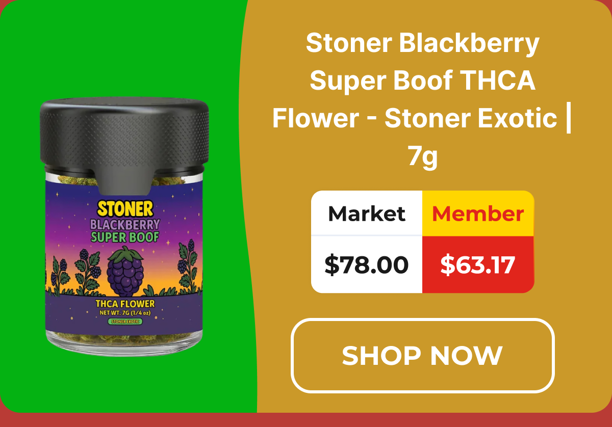 Stoner Blackberry Super Boof THCA Flower - Stoner Exotic | 7g