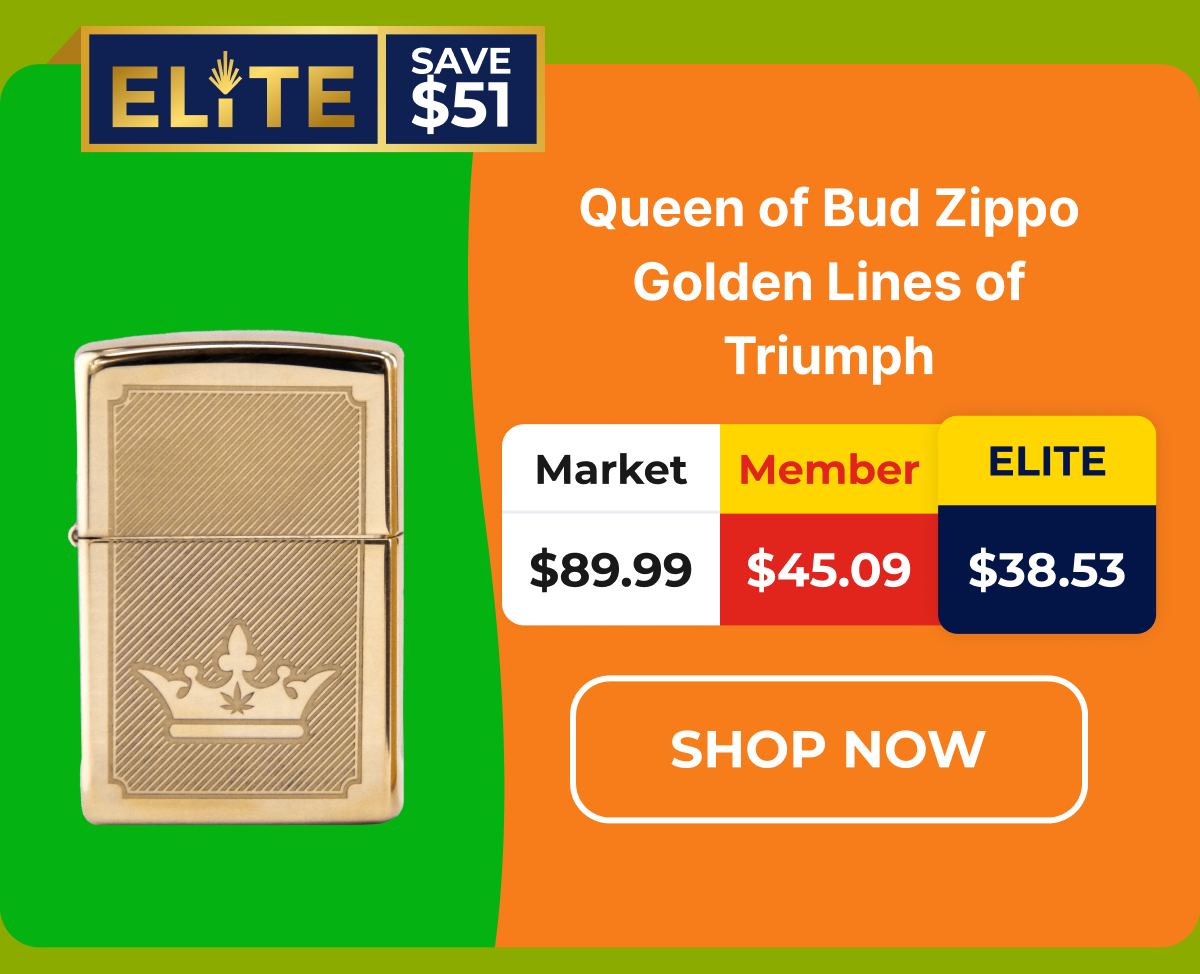 Queen of Bud Zippo Golden Lines of Triumph