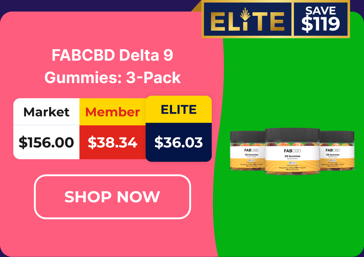 FABCBD Delta 9 Gummies: 3-Pack