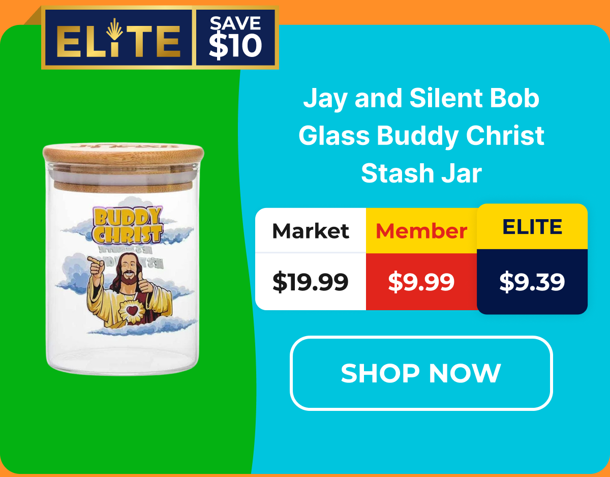 Jay and Silent Bob Glass Buddy Christ Stash Jar