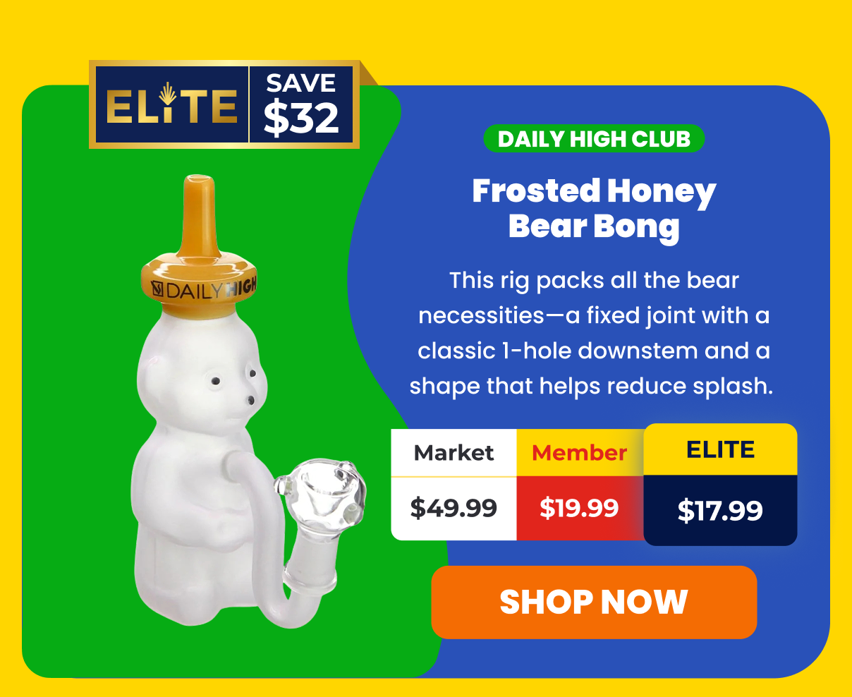 Daily High Club Frosted Honey Bear Bong 