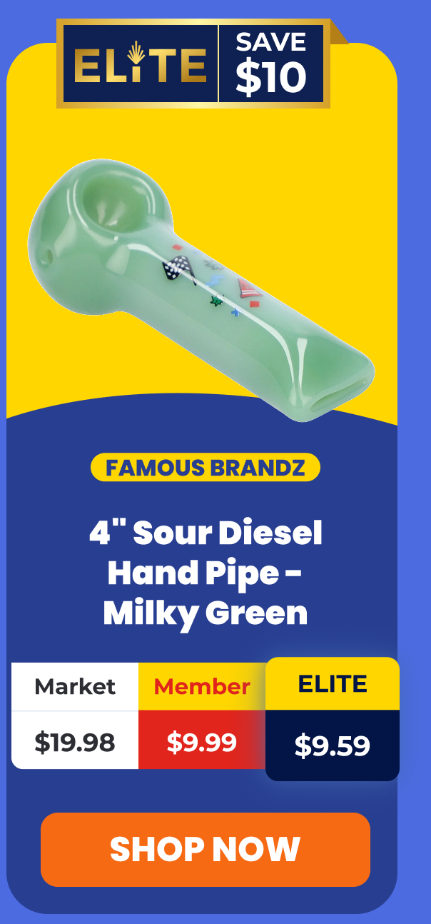 4" Sour Diesel Hand Pipe - Milky Green