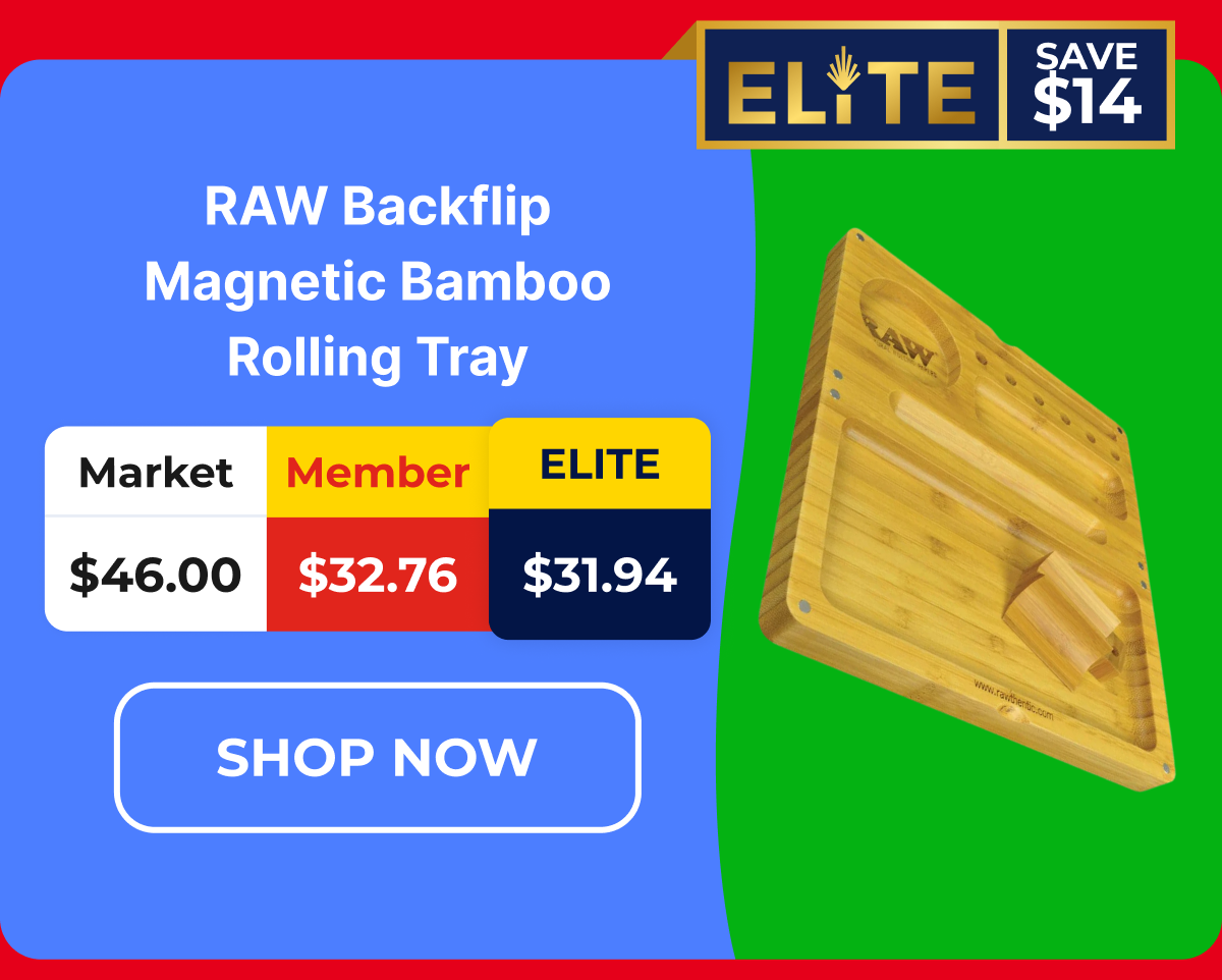 RAW Backflip Magnetic Bamboo Rolling Tray