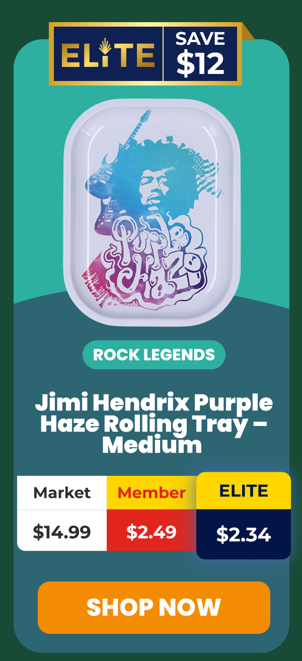 Jimi Hendrix Purple Haze Rolling Tray - Medium