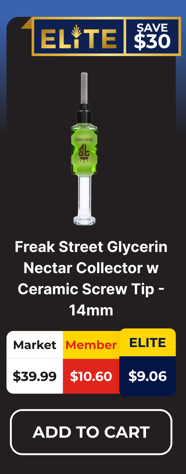 Freak Street Glycerin Nectar Collector w Ceramic Screw Tip - 14mm