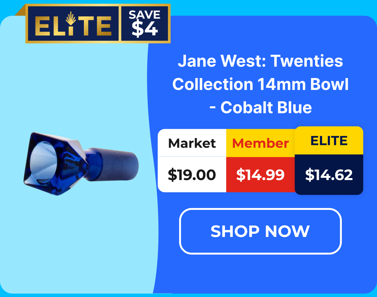 Jane West: Twenties Collection 14mm Bowl - Cobalt Blue