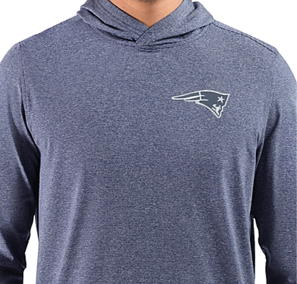 Man wearing Adapt pullover with logo