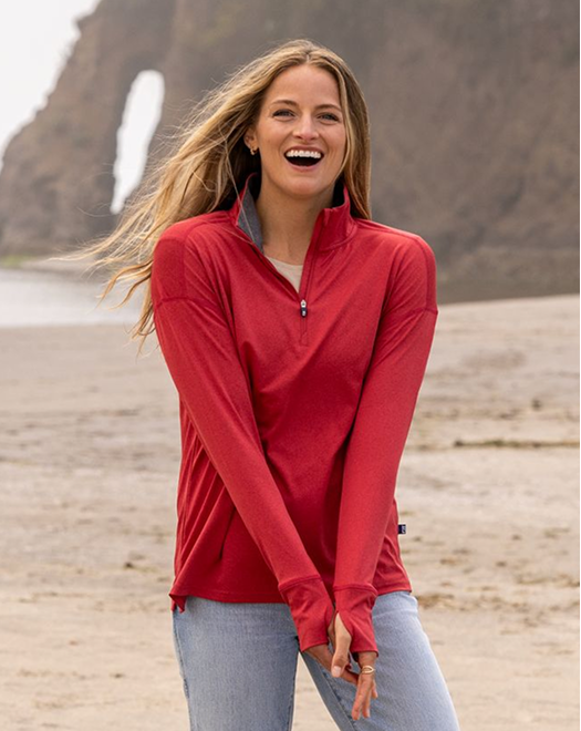 Woman in Forge Quarter Zip
