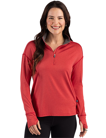 Forge Quarter Zip - Cardinal Red Heather