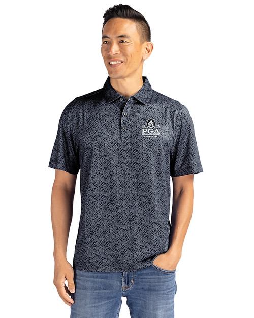 PGA Championship Cutter & Buck Pike Recycled Pebble Print Mens Polo