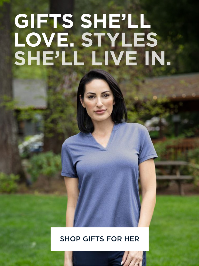 Woman in a purple polo shirt | Shop Gifts For Her