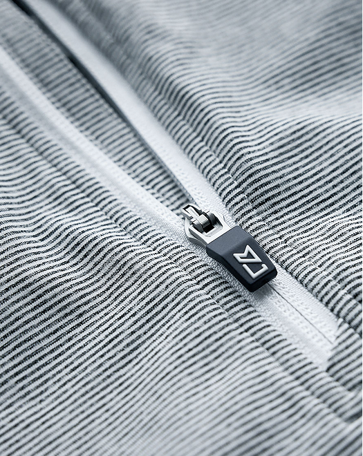 Close-up of Adapt Stripe Quarter Zip