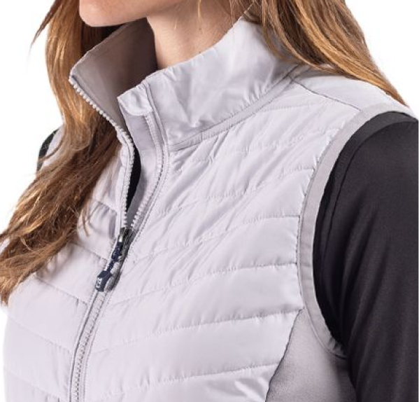 Woman wearing the Woodland Vest