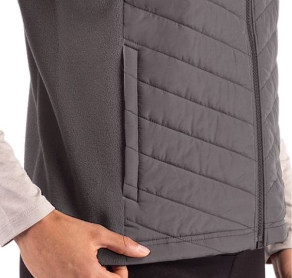 Woman wearing the Woodland Vest
