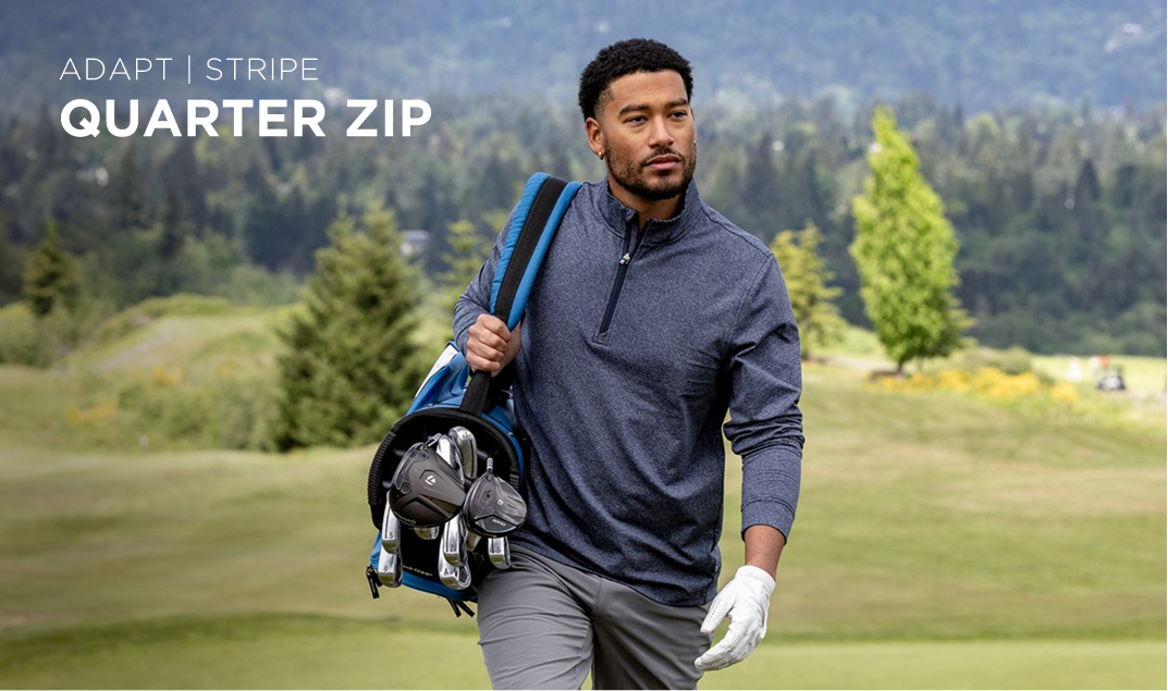 Adapt Stripe Quarter Zip