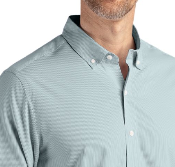 Man wearing Skyline dress shirt