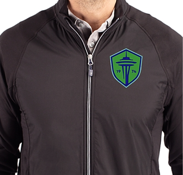 Man wearing an Adapt zip up