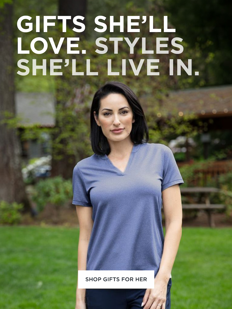 Woman in a purple polo shirt | Shop Gifts For Her
