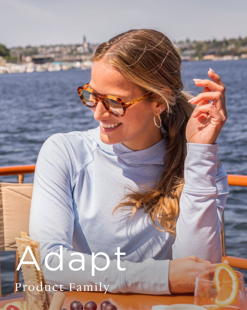 Woman wearing Adapt pullover | Adapt Product Family